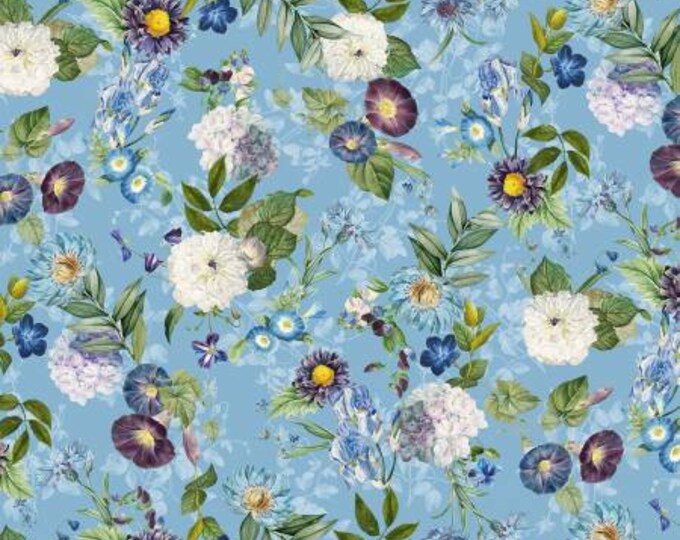 Botanical Garden Breeze Fresh Fabric Yardage, Aimee Stewart, Michael Miller Fabrics, Cotton Quilting Fabric, Floral Fabric