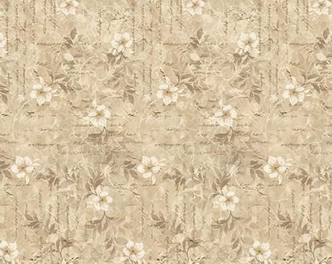 Modern Lace Ivory Small Floral Fabric Yardage, Satin Moon Designs, Blank Quilting, Cotton Quilt Fabric, Floral Fabric
