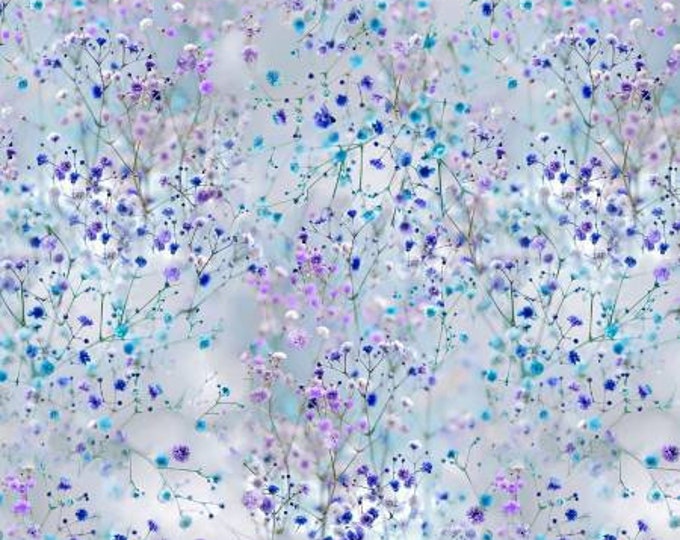 Love Letter Multi Tiny Florals Stem Fabric Yardage, Timeless Treasures, Cotton Quilt Fabric, Floral Fabric