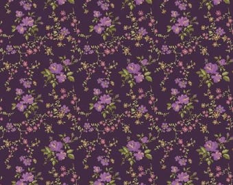Anne of Green Gables 2023 Floral Wine Fabric Yardage, RBF Collection, Riley Blake Desings, Cotton Quilt Fabric, Floral Fabric