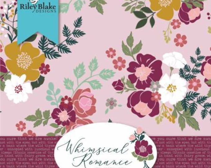 Whimsical Romance 10-Inch Squares Layer Cake, 42 Pieces, Keera Job, Riley Blake Designs, Cotton Quilt Fabric, Floral Fabric