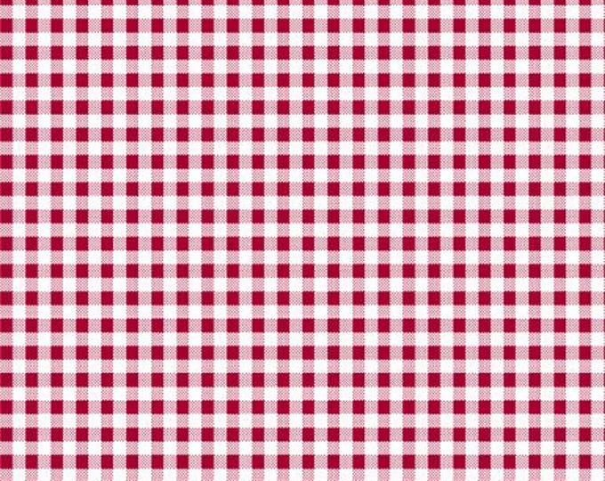 Dots and Stripes and More Red Mini Gingham Fabric Yardage, Quilting Treasures, Cotton Quilt Fabric