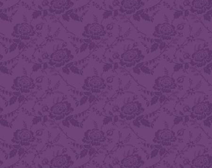 Anne of Green Gables 2023 Damask Eggplant Fabric Yardage, RBF Collection, Riley Blake Desings, Cotton Quilt Fabric, Floral Fabric