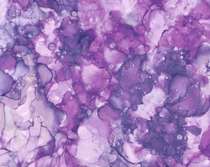 Bliss Mirage Hyacinth Fabric Yardage, Cotton Quilting Fabric, Northcott Fabrics, Abstract Fabric