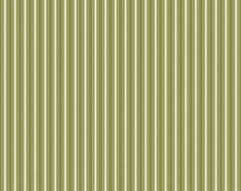 Bellissimo Gardens Stripe Green Fabric Yardage, My Mind's Eye, Riley Blake Designs, Cotton Quilt Fabric, Stripe Fabric