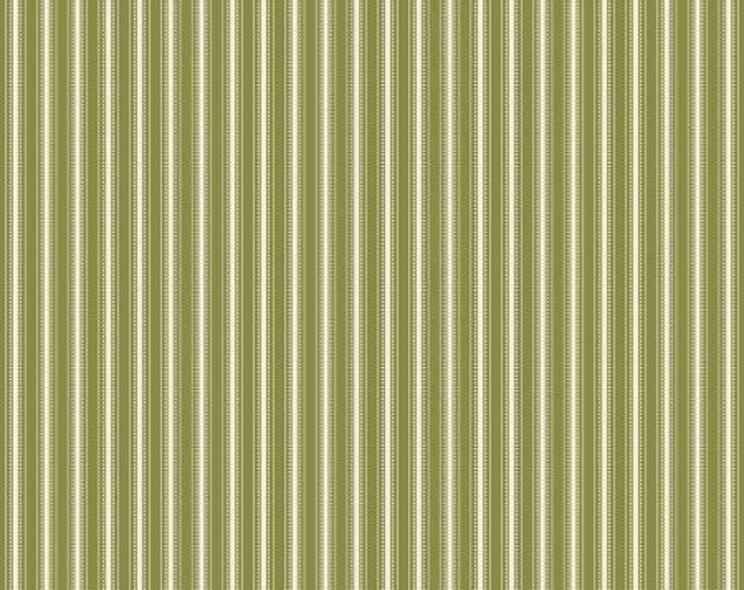 Bellissimo Gardens Stripe Green Fabric Yardage, My Mind's Eye, Riley Blake Designs, Cotton Quilt Fabric, Stripe Fabric