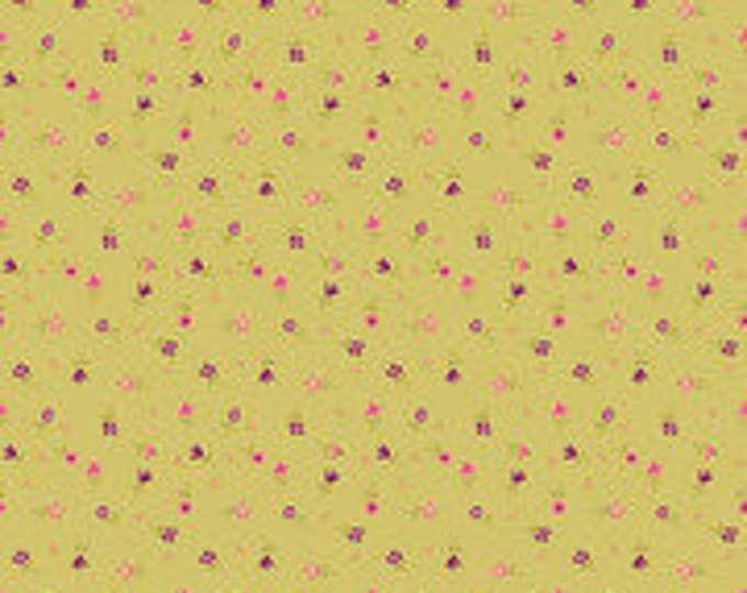 Adel in Summer Flower Toss Pear Fabric Yardage, Sandy Gervais, Riley Blake Designs, Cotton Quilt Fabric