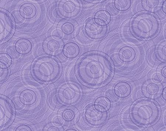 Pearl Reflections Beaded Circle Light Purple Pearlized  Quilting Fabric, Floral Fabric, KANVAS, Benartex,