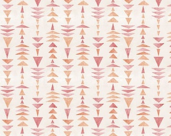 Paisley Place Cream Stacked Triangle Fabric Yardage, Dina June, Wilmington Prints, Cotton Quilt Fabric, Geometric Fabric