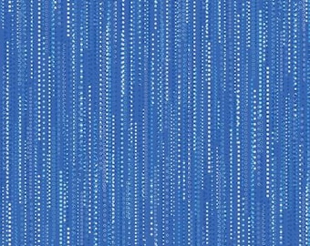 Shimmering Twilight Medium Blue Twilight Rain with Pearl Essence Fabric Yardage, KANVAS Fabrics, Benartex, Cotton Quilt Fabric