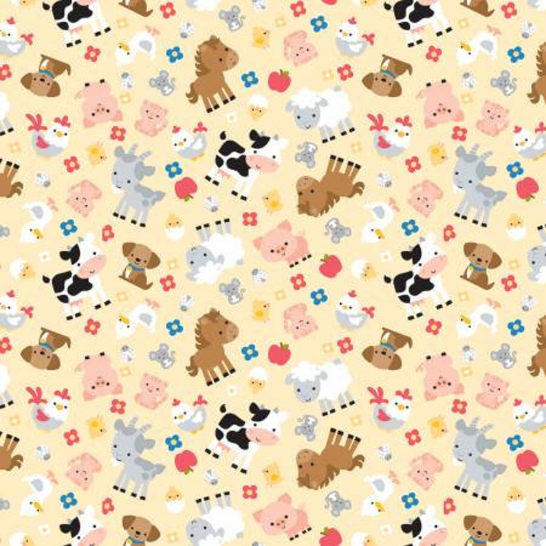 18 Pieces Farm Fabric Down on the Farm Fat Quarter Bundle Precut Cotton Quilt Fabric Doodlebug Riley Blake Designs