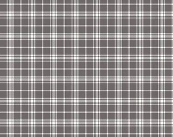 Into the Woods Plaid Gray Fabric Yardage, Lori Whitlock, Riley Blake Designs, Cotton Quilt Fabric