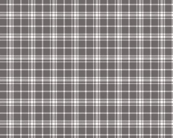Into the Woods Plaid Gray Fabric Yardage, Lori Whitlock, Riley Blake Designs, Cotton Quilt Fabric