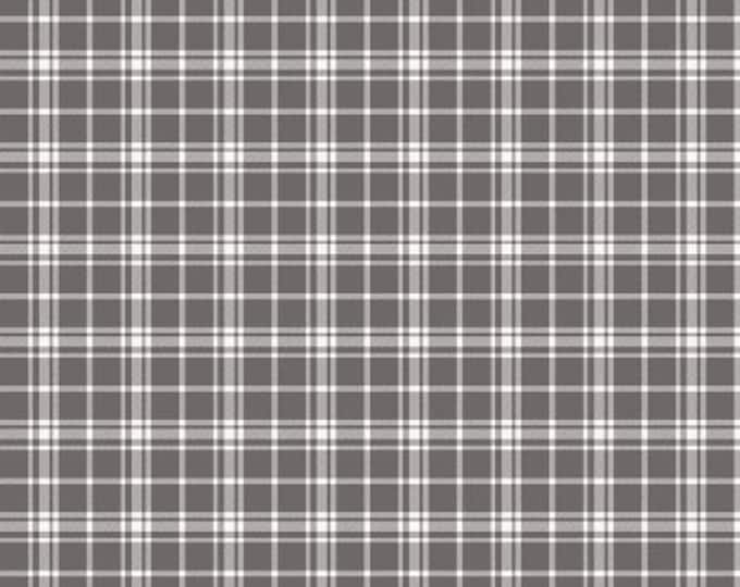 Into the Woods Plaid Gray Fabric Yardage, Lori Whitlock, Riley Blake Designs, Cotton Quilt Fabric