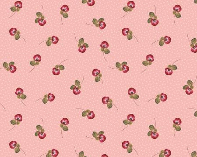 Rosewood Lane Pink Flower Flurry Fabric Yardage, Lisa Audit, Wilmington Prints, Cotton Quilt Fabric, Floral Fabric