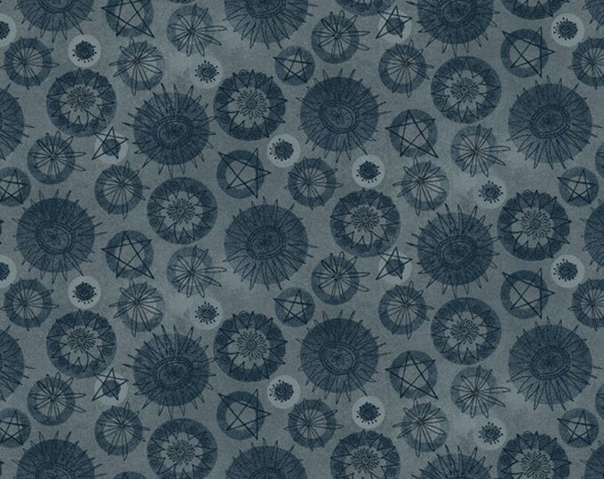 Best of Days Blue Tonal Flower Fabric Yardage, Henry Glass, Cotton Quilting Fabric, Floral Fabric