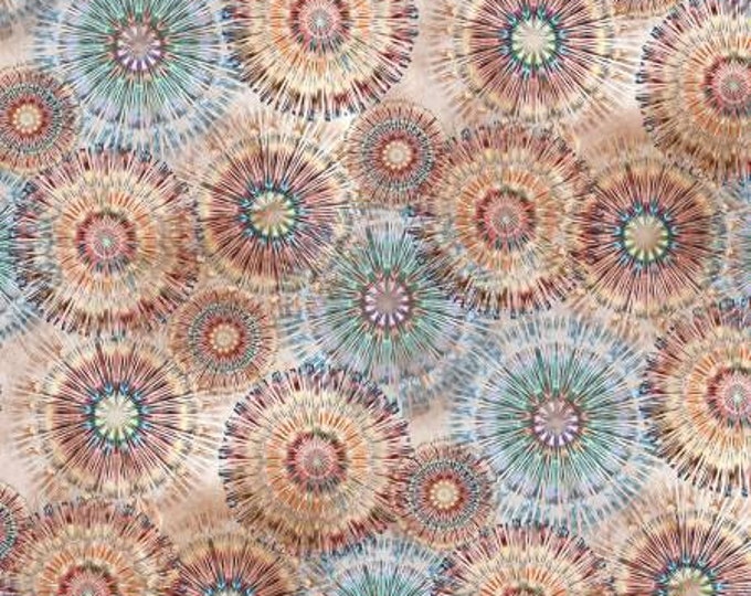 Palomino Bohemian Digital Cotton Quilting Fabric,, Bohemian Blends Digital, Hoffman Fabrics, Abstract Fabric