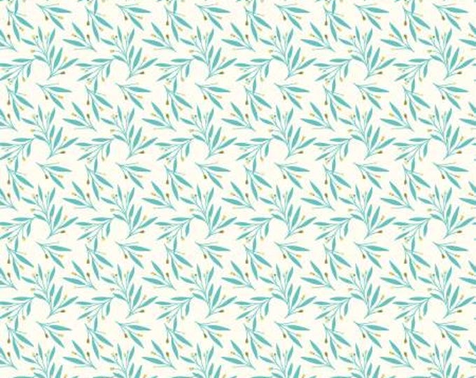 Feed My Soul Leaves Cream Fabric Yardage, Sandy Gervais, Riley Blake Designs, Cotton Quilt Fabric, Floral Fabric