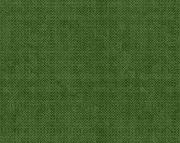 Essentials Basics Holiday Green Criss Cross Texture Fabric Yardage, Wilmington Prints, Cotton Quilt Fabric