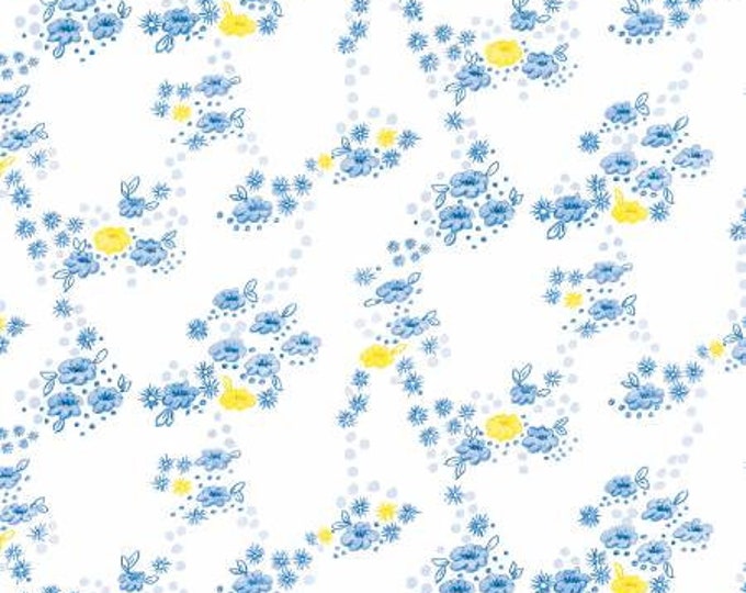 Sunshine and Dewdrops Field Clouds Quilt Fabric Yardage, Riley Blake Designs, Sandy Gervais, Cotton Quilt Fabric