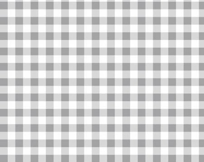 Holiday at Home Grey Hometown Check Fabric Yardage, Painted Sky Studio, Benartex, Cotton Quilt Fabric, Gingham Check
