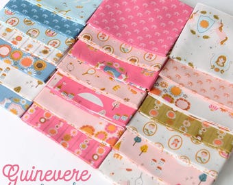 Guinevere Fat Quarter Bundle Cotton Quilting Fabric, Novelty Fabric, 21 Pieces, Rachel Erickson, Riley Blake, Precut Fabric.