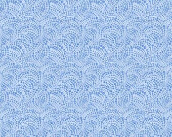 Cat-i-tude Light Blue Beaded Swirls Tonal Quilt Fabric, Ann Lauer,  Benartex, Cat Fabric, Cotton Quilt Fabric