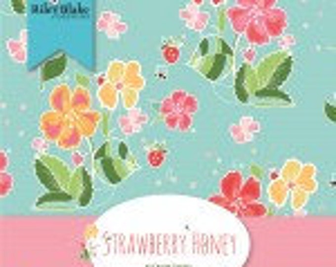 Strawberry Honey Fat Quarter Bundle, 24 Pieces,  Gracey Larson, Riley Blake Designs, Cotton Quilt Fabric, Floral Fabric