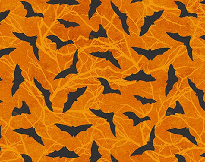 Black Cat Capers Bats Fabric Yardage, Andrea Tacheria, Northcott Fabrics, Cotton Quilt Fabric, Halloween Fabric