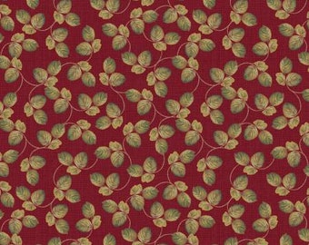 Rage des feuilles rouges Rosewood Lane, Lisa Audit, imprimés Wilmington, couette en coton, tissu floral