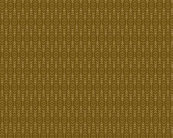 Pathways Green Stripe Fabric Yardage, Kaye England, Wilmington Prints, Cotton Quilting Fabric, Floral Fabric