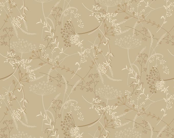 Linen Closet 2 Dandelion Fabric Yardage, Janet Rae Nesbitt, Henry Glass, Cotton Quilting Fabric, Floral Fabric