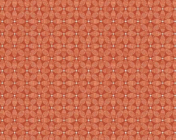 Forget Me Not Red Trellis Fabric Yardage, Allison Harris, Windham, Cotton Quilt Fabric, Floral Fabric