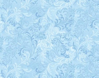Essentials Basics Light Blue Embellishment Cotton Quilting Fabric, Wilmington Prints Essentials, , Floral Fabric