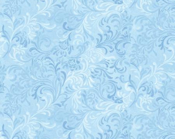Essentials Basics Light Blue Embellishment Cotton Quilting Fabric, Wilmington Prints Essentials, , Floral Fabric