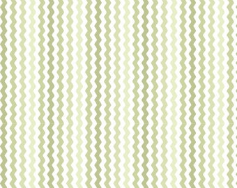 Sorbet Rick Rac Light Fern Green Cotton Quilting Fabric, Mask Fabric, Rac Fabric, Quilting Treasures.