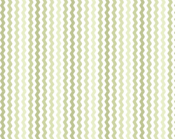 Sorbet Rick Rac Light Fern Green Cotton Quilting Fabric, Mask Fabric, Rac Fabric, Quilting Treasures.