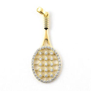 Ciondolo con racchetta Tennis in oro bianco Iga - Gioielleria Banchetti