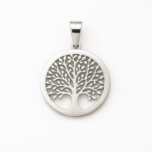 Tree Of Life Pendant White Gold 10k, Celtic Small Necklace