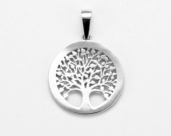 Tree Of Life Pendant White Gold 10k, Celtic Small Necklace