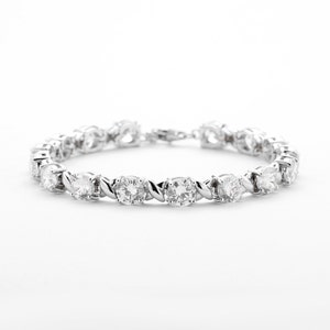 Diamond Tennis Bracelet Classic 925 Silver, CZ Tennis Bracelet