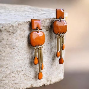 Boucles D'oreilles Vintage Homme - Années 70 - Style Rétro Chic Multicouleur