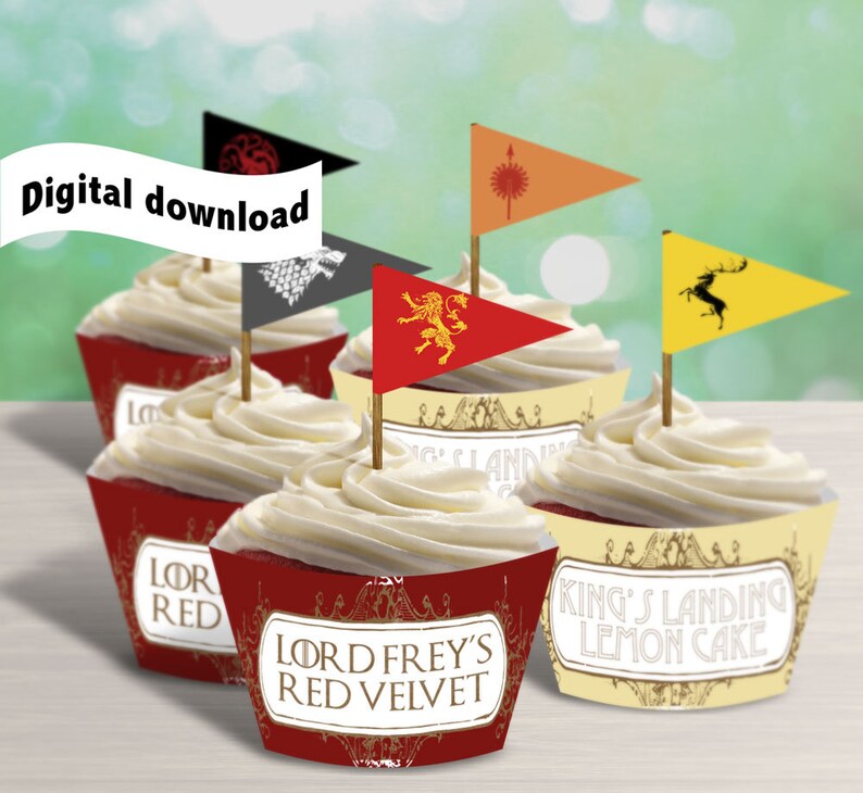 Printable Game Of Thrones Party Decoration Game Of Thrones Etsy