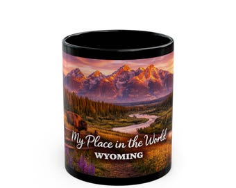 Wyoming Mug – 50 States Collection USA – Travel Gift – State Lover Coffee Mug – 11oz Ceramic Mug