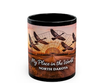 North Dakota Mug – 50 States Collection USA – Travel Gift – State Lover Coffee Mug – 11oz Ceramic Mug