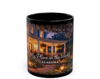 Alabama Mug, My Place in the World, Alabama State Coffee Mug, Alabama Souvenir Gift, Alabama Travel Mug, State Pride Mug.