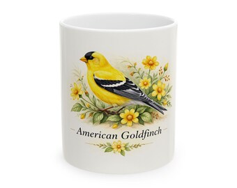 American Goldfinch Mug Bird Lover Coffee Cup Wildlife Nature Gift