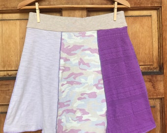 Purple Camo Skirt-Small/Medium. Upcycled yoga skirt.