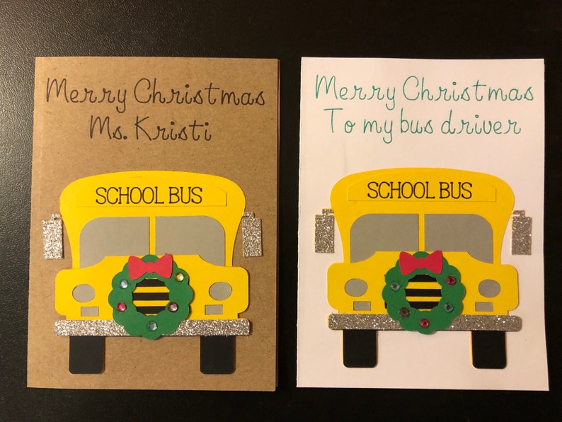 Bus driver Christmas card 2D Etsy