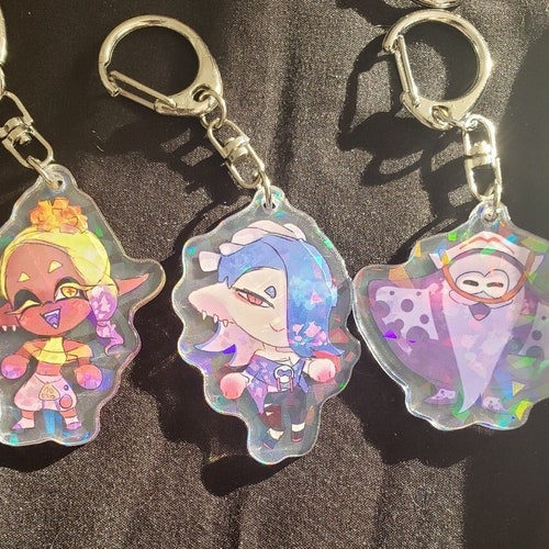 Funny Splatoon 3 Holographic Vinyl Stickers Etsy